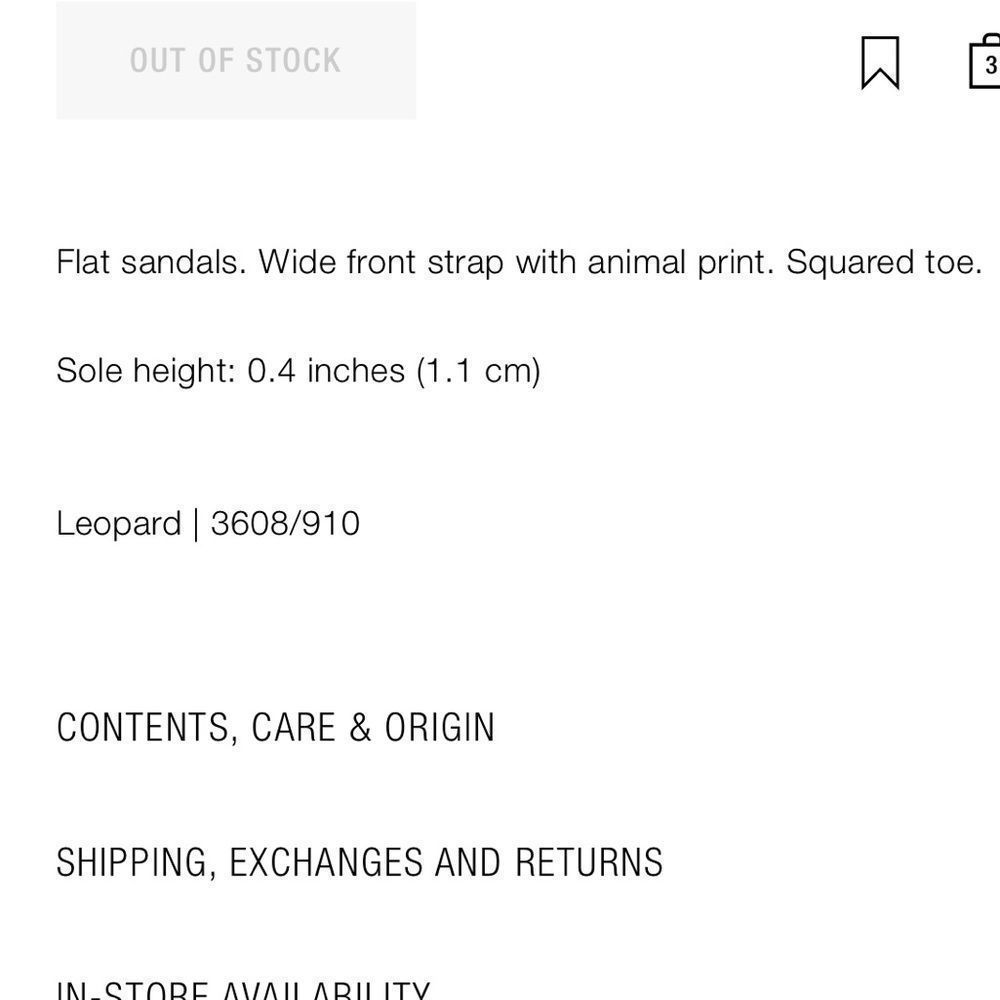 ZARA ANIMAL PRINT FLAT SANDALS - Picture 5 of 13